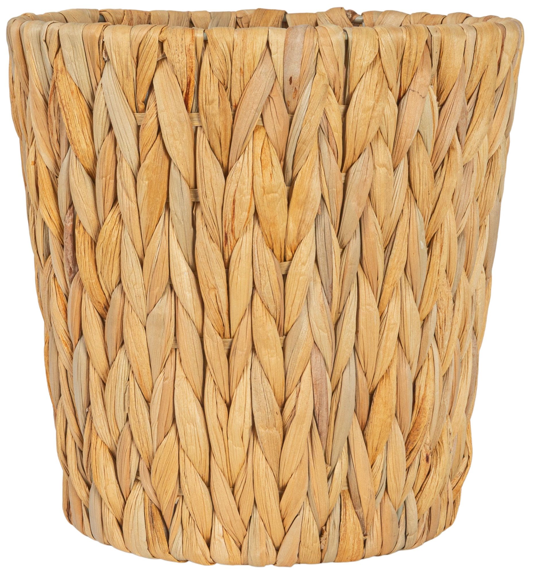 Image 5 Handwoven Round Waste Basket with Plastic Liner more views