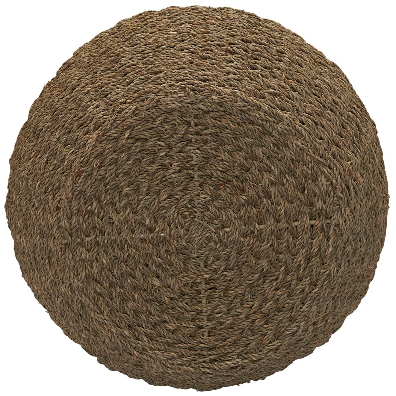 Image 6 Handwoven Seagrass Barrel Wicker Storage Basket Side Table, Natural more views