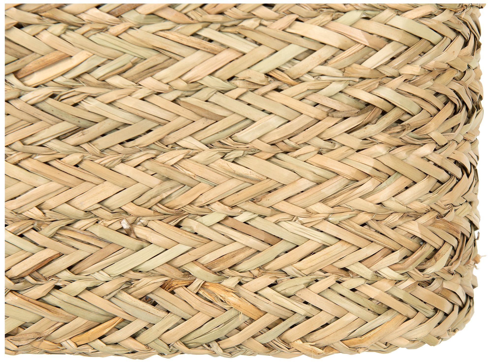 Image 6 Handwoven Seagrass Wall Mount Baskets with Handles, Natural, Set of 2 more views