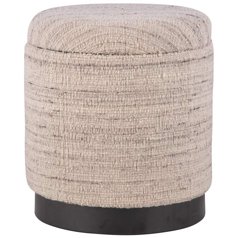 Image 1 Handwoven Triton Matte Black Base Storage Ottoman