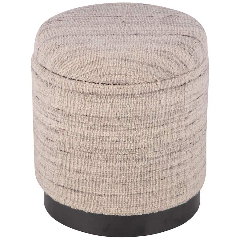 Image 2 Handwoven Triton Matte Black Base Storage Ottoman more views