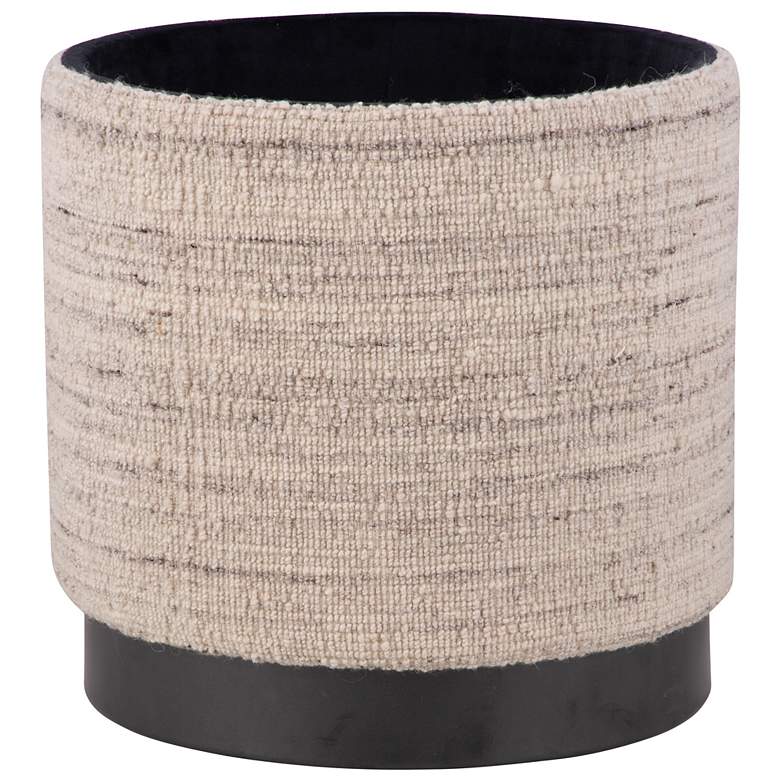 Image 3 Handwoven Triton Matte Black Base Storage Ottoman more views