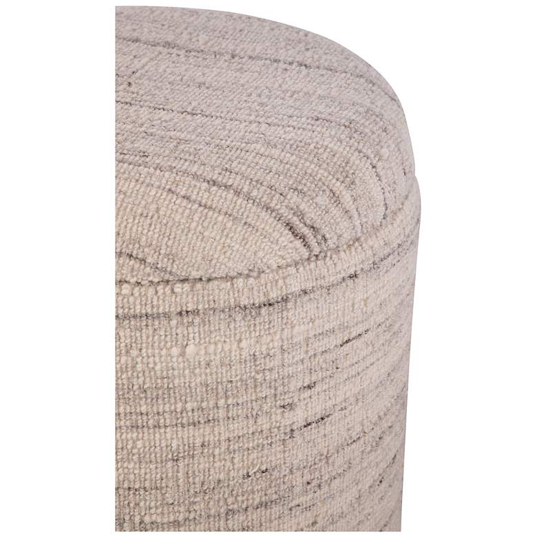 Image 6 Handwoven Triton Matte Black Base Storage Ottoman more views