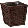2_HandWoven Waste Basket, 3 Gallons,Removable Plastic Liner
