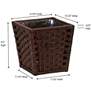 3_HandWoven Waste Basket, 3 Gallons,Removable Plastic Liner more views