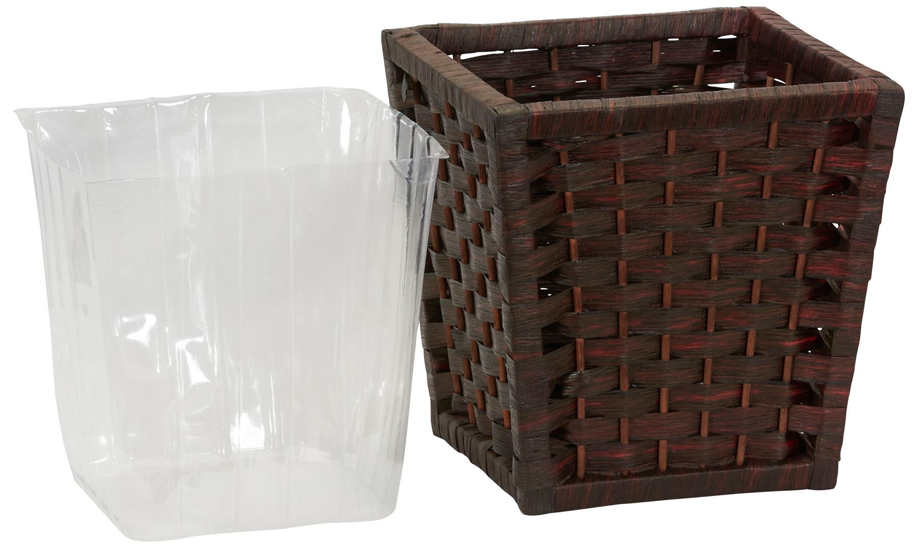 Image 4 HandWoven Waste Basket, 3 Gallons,Removable Plastic Liner more views