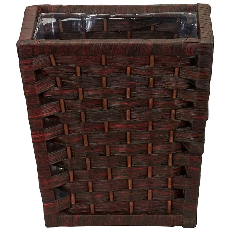Image 7 HandWoven Waste Basket, 3 Gallons,Removable Plastic Liner more views