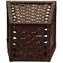 HandWoven Waste Basket, 3 Gallons,Removable Plastic Liner
