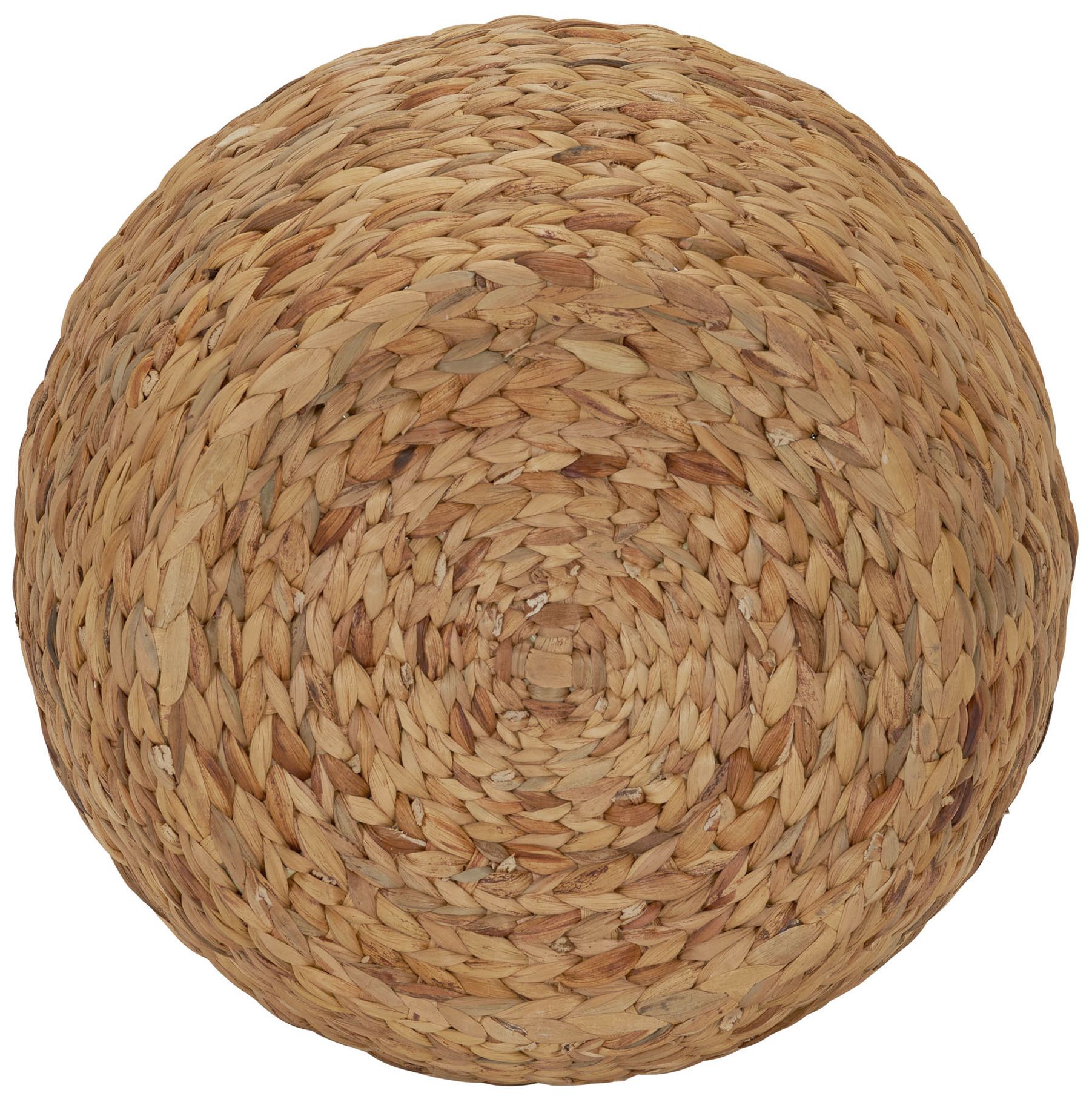 Image 3 Handwoven Water Hyacinth Barrel Wicker Storage Basket Side Table, Natural more views
