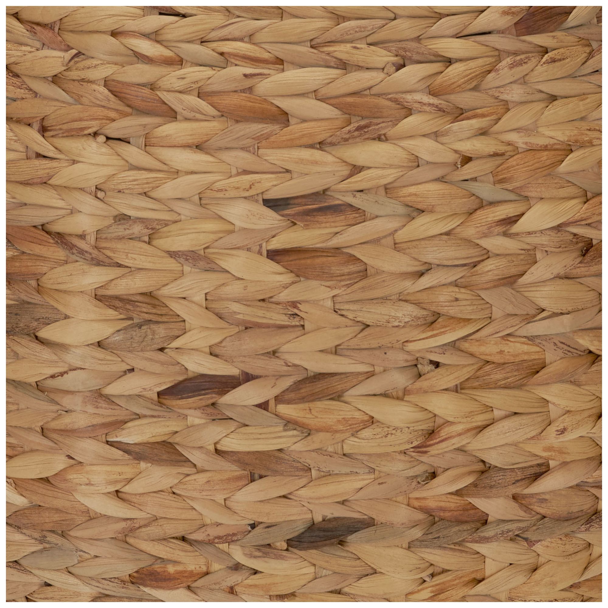 Image 5 Handwoven Water Hyacinth Barrel Wicker Storage Basket Side Table, Natural more views