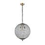 3_Hang 16" Wide Antique Bronze Pendant Light w/ Clear Crystal more views