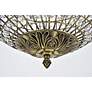 5_Hang 16" Wide Antique Bronze Pendant Light w/ Clear Crystal more views