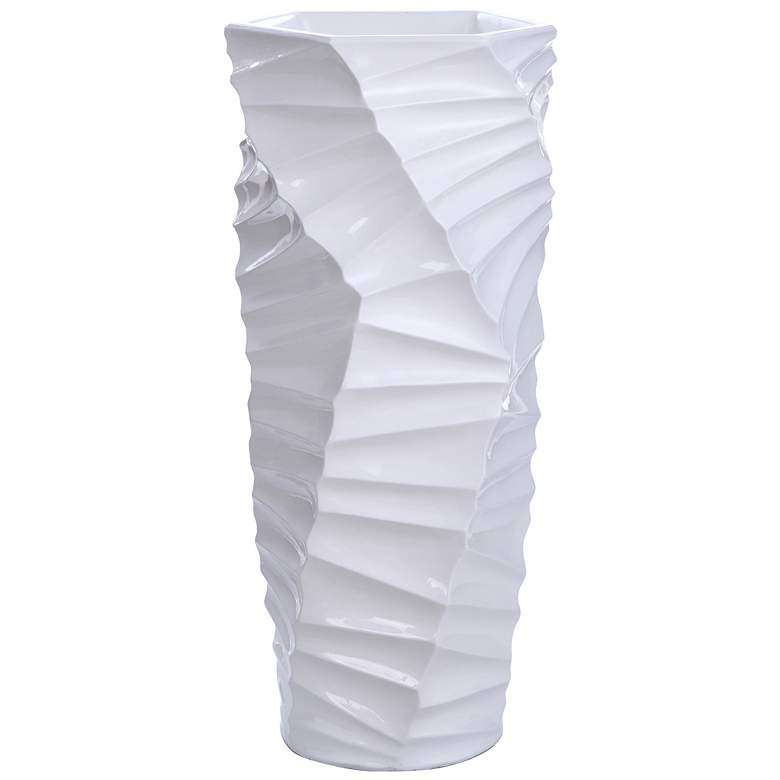 Image 1 Hanga Floor Vase - Large - Gloss White