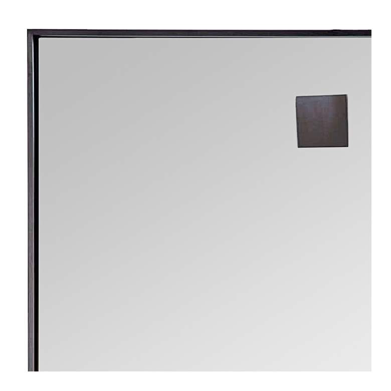 Image 2 Hanging Blackened Steel 28" x 44" Rectangular Wall Mirror more views