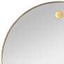 Hanging Circular Polished Brass Metal 36" Round Wall Mirror