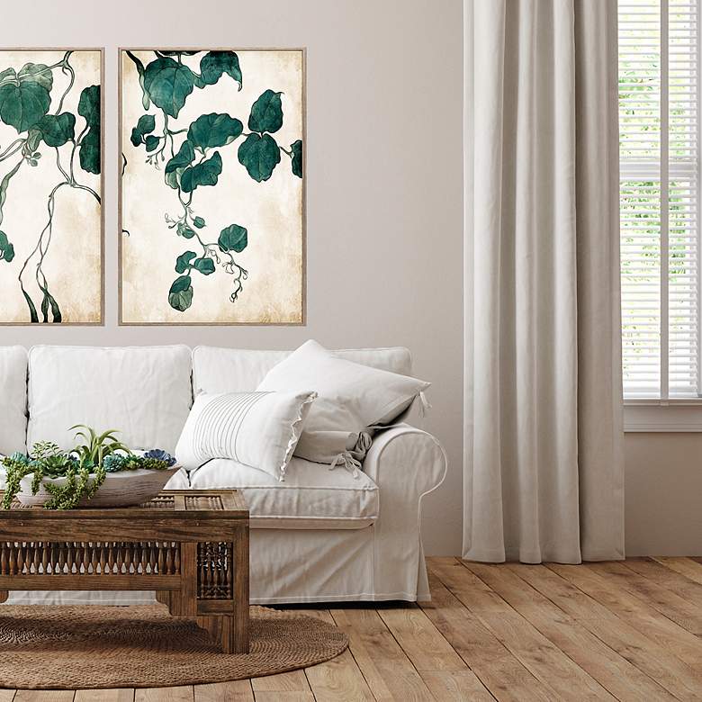 Image 4 Hanging Leaf II 37" High Framed Giclee Wall Art more views
