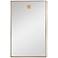 Hanging Rectangle Natural Brass 28" x 44" Wall Mirror