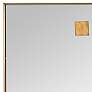 Hanging Rectangle Natural Brass 28" x 44" Wall Mirror