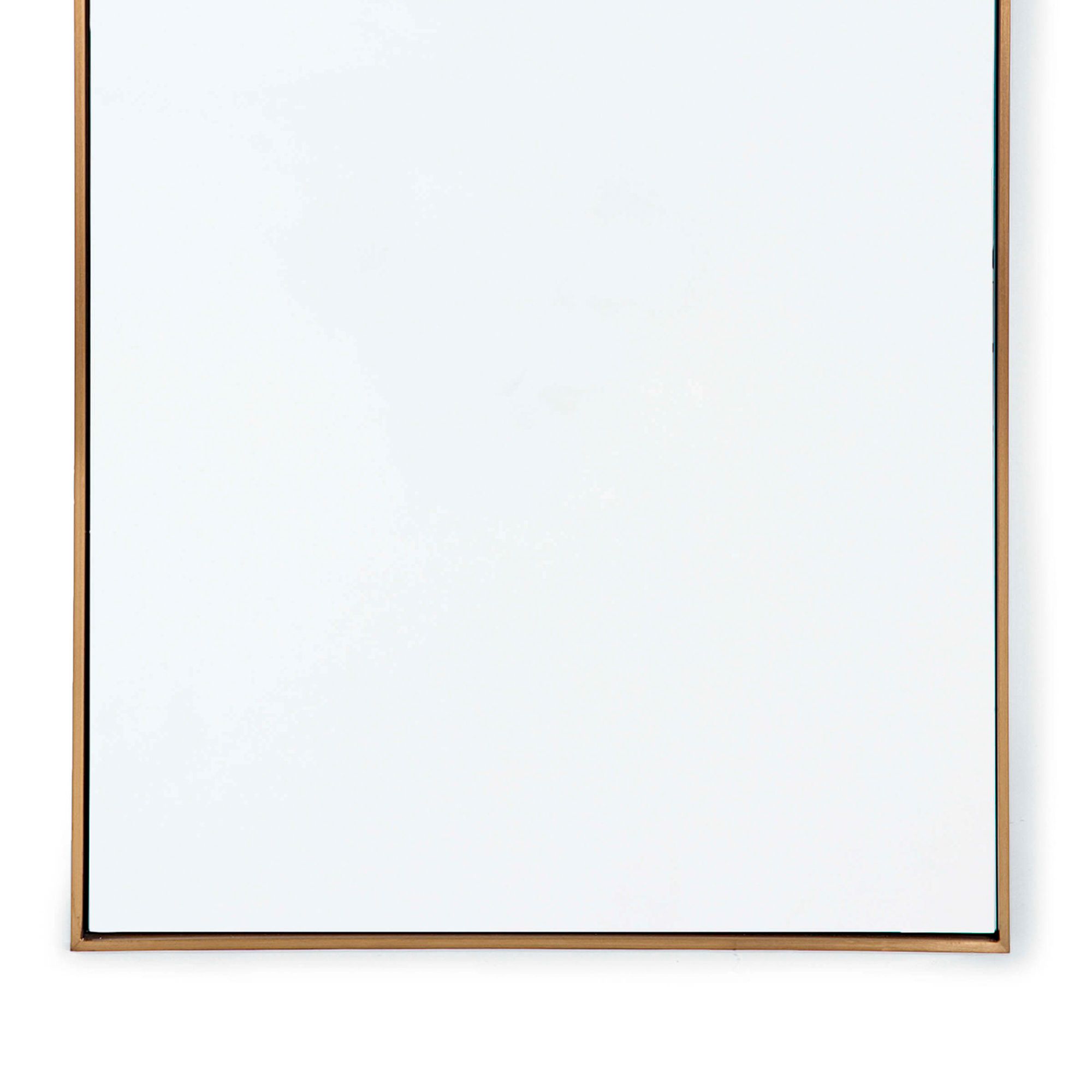 Image 3 Hanging Rectangle Natural Brass 28" x 44" Wall Mirror more views