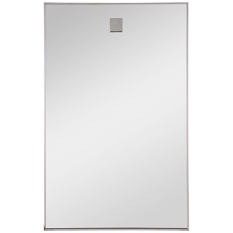 Image 1 Hanging Rectangle Polished Nickel 28 inch x 44 inch Wall Mirror
