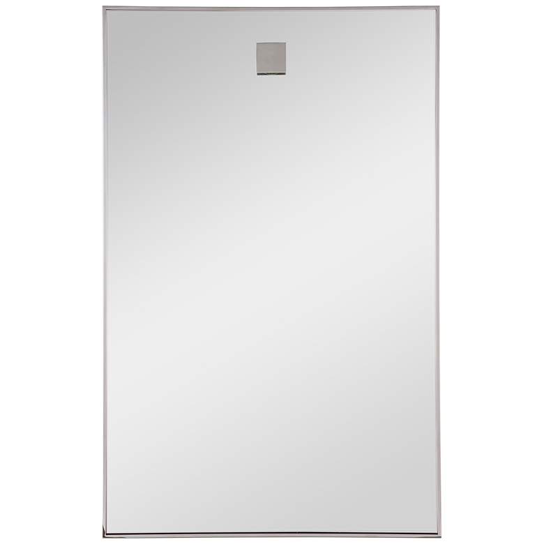 Image 1 Hanging Rectangle Polished Nickel 28" x 44" Wall Mirror