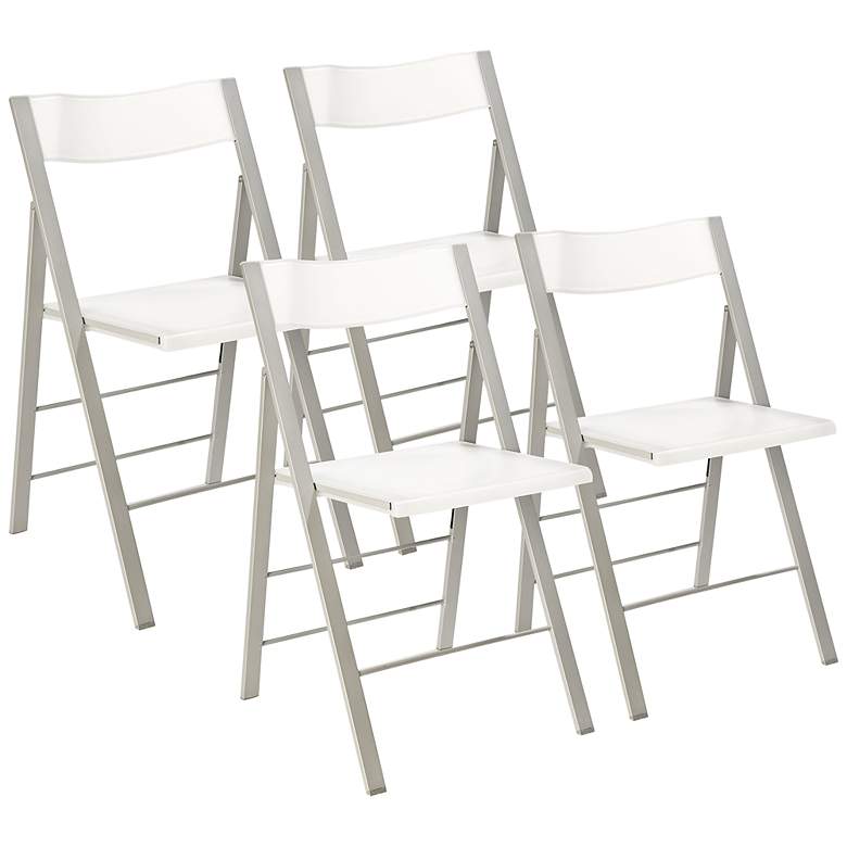 Image 1 Hanie Translucent Modern Folding Chair Set of 4