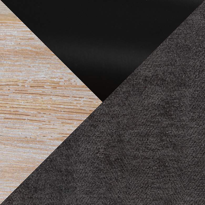 Image 7 Hank Counter Stool Whitewashed Wood Black Fabric by LumiSource Pair more views