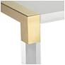 Hanna 23 1/2" Wide Gold and Clear Acrylic Side Table in scene