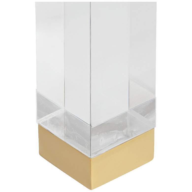 Image 5 Hanna 23 1/2 inch Wide Gold and Clear Acrylic Side Table more views
