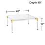 Hanna 40" Square Clear Acrylic Modern Coffee Table in scene