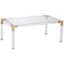 3_Hanna 42" Wide Rectangular Clear Acrylic Coffee Table