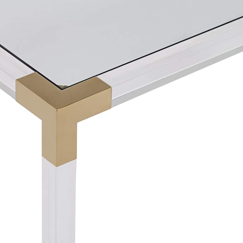 Image 4 Hanna 42" Wide Rectangular Clear Acrylic Coffee Table more views