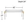 7_Hanna 42" Wide Rectangular Clear Acrylic Coffee Table more views