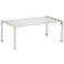 Hanna 43" Wide Gold and Clear Acrylic Cocktail Table