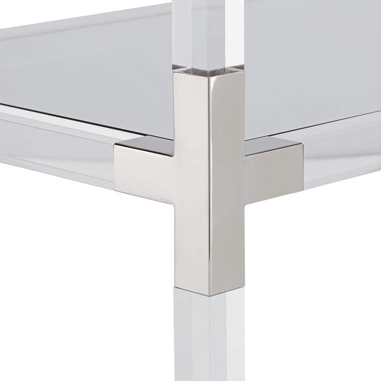 Image 4 Hanna 70 3/4" Clear Acrylic and Chrome 6-Shelf Open Bookcase more views