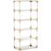 Hanna 70 3/4" Clear Acrylic and Gold 6-Shelf Open Bookcase