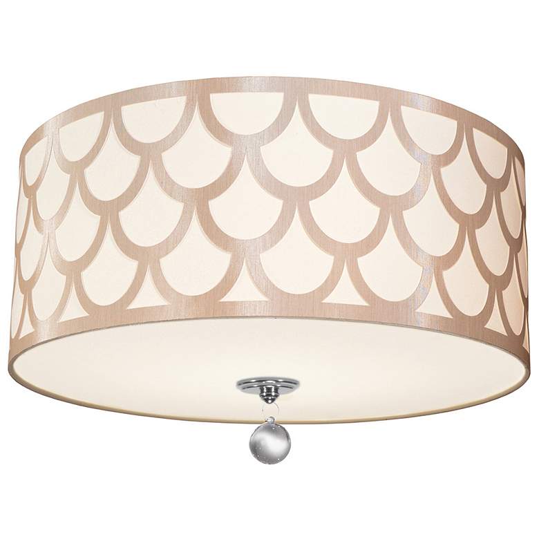 Image 1 Hannah 19" Wide 4 Light Polished Chrome Flush Mount