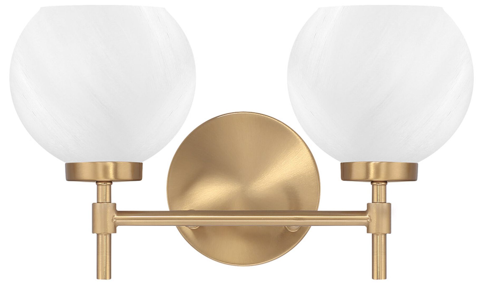 Image 2 Hannah 2-Light Bathroom Vanity Light in Warm Brass more views