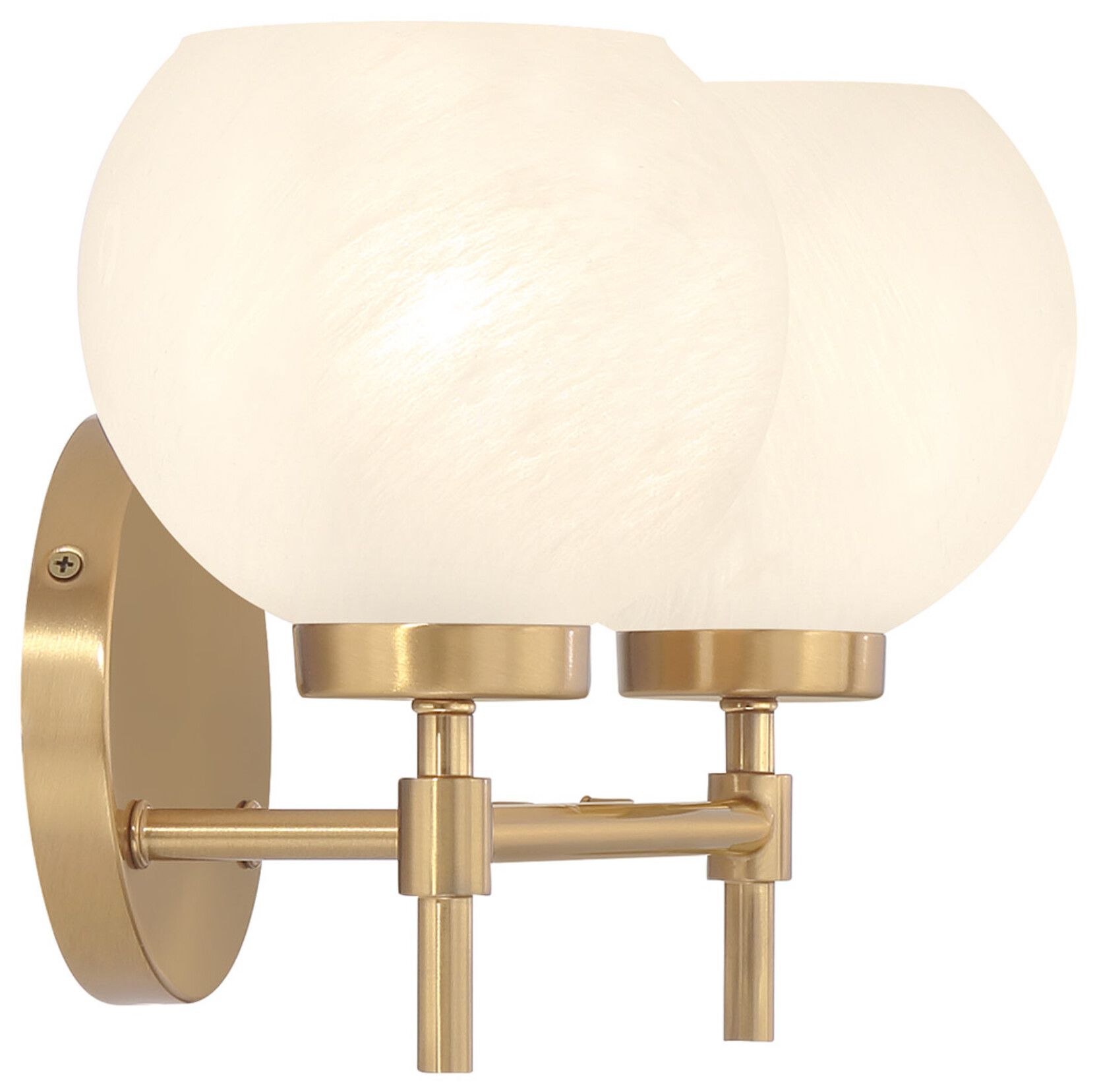 Image 5 Hannah 2-Light Bathroom Vanity Light in Warm Brass more views