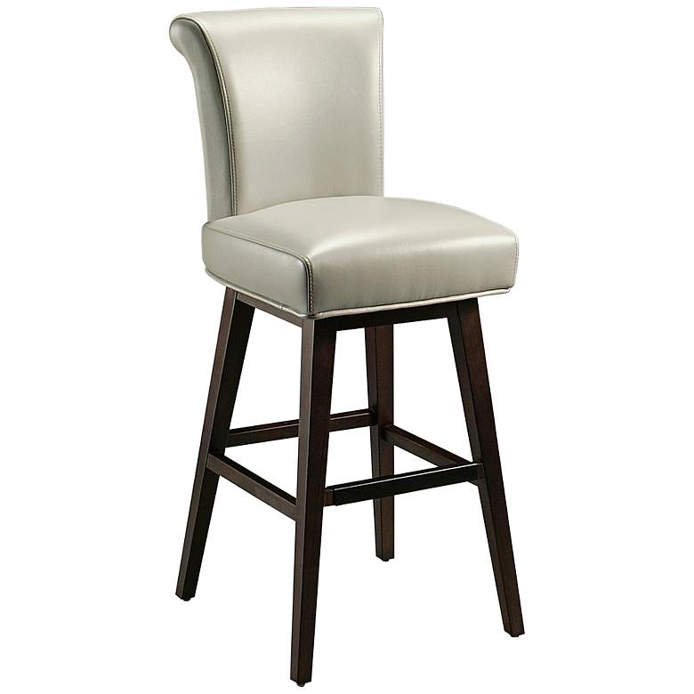 Image 1 Hannah 27 1/4 inch Light Gray Bonded Leather Counter Stool