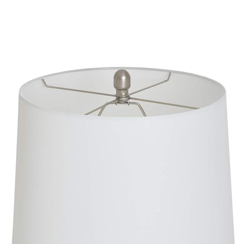 Image 3 Hannah 32"H Seeded Glass Silver Steel Table Lamp w/ Off-White Shade more views