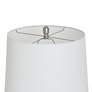 3_Hannah 32"H Seeded Glass Silver Steel Table Lamp w/ Off-White Shade more views