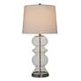 5_Hannah 32"H Seeded Glass Silver Steel Table Lamp w/ Off-White Shade more views