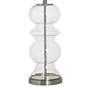 6_Hannah 32"H Seeded Glass Silver Steel Table Lamp w/ Off-White Shade more views