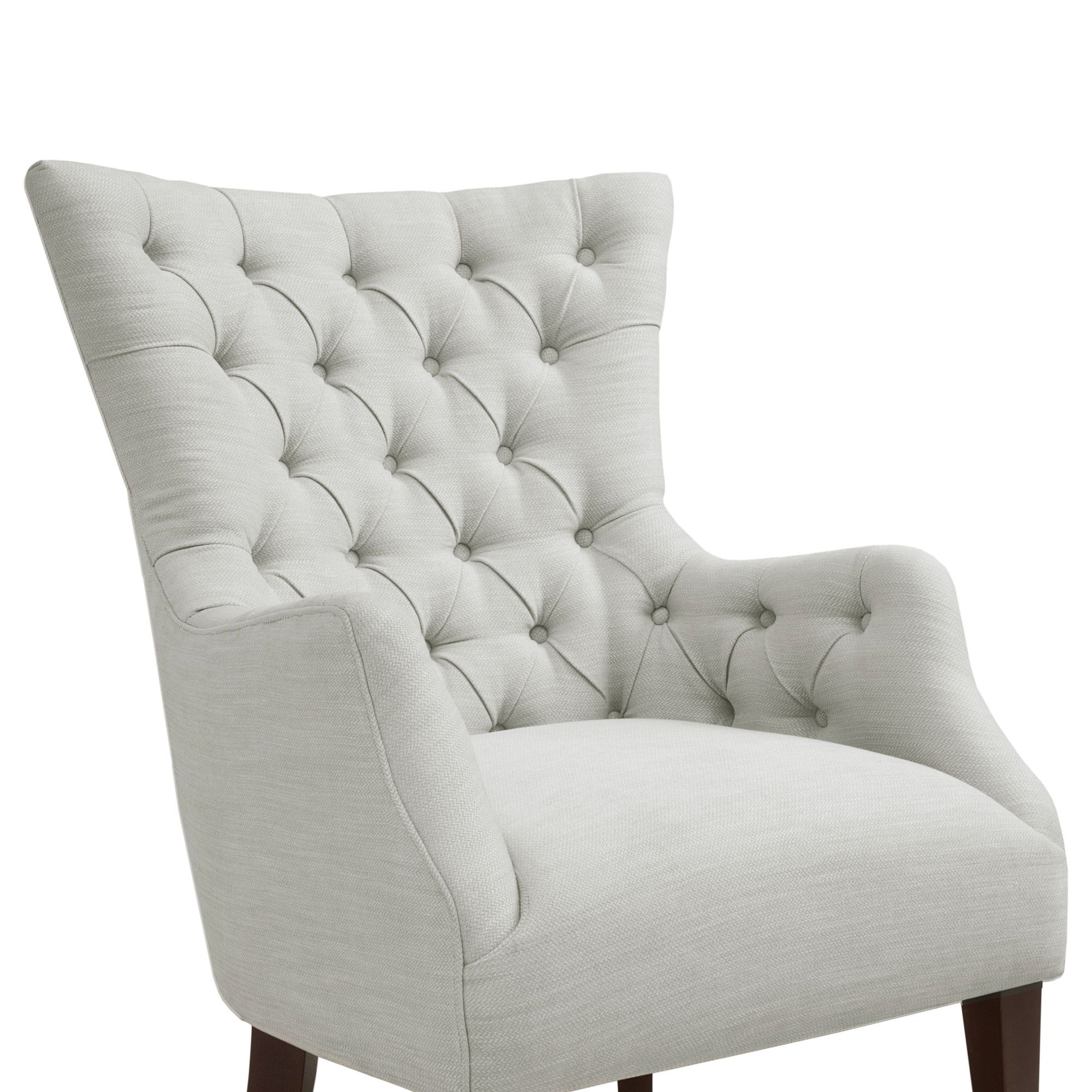 hannah button tufted wing chair