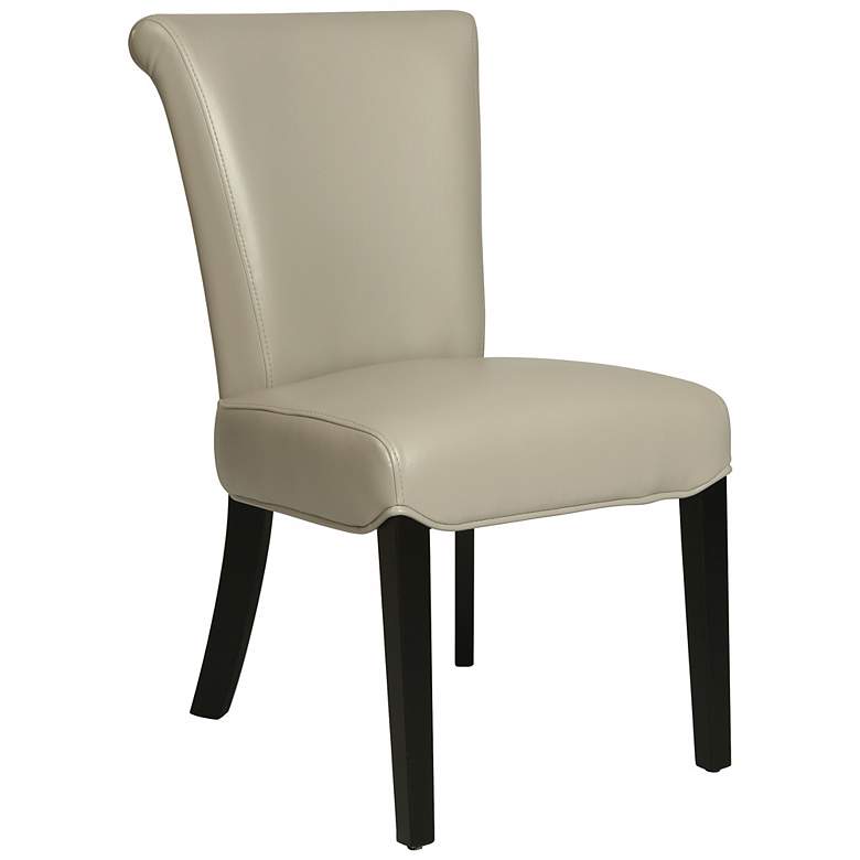 Image 1 Hannah Light Gray Bonded Leather Side Chair