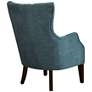 Hannah Teal Fabric Button Tufted Wing Chair