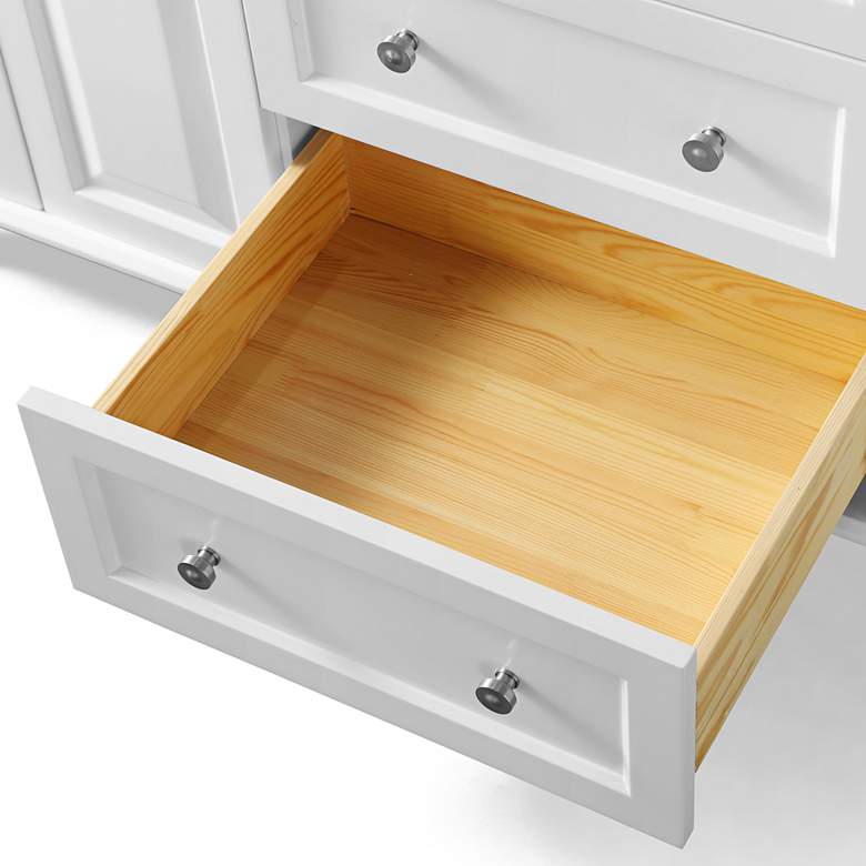Image 5 Hannah White 48" Quartz-Top Off-Center Left Sink Vanity more views