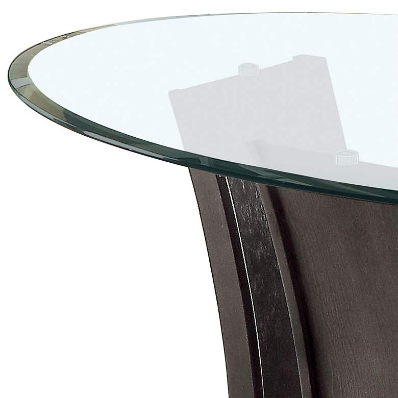 Image 4 Hanney 48" Wide Dark Cherry Wood Oval Coffee Table more views