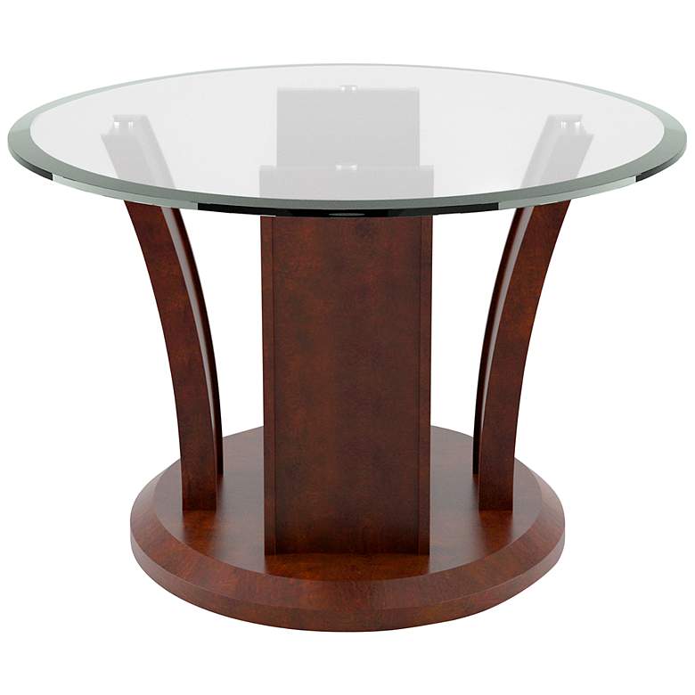 Image 6 Hanney 48" Wide Dark Cherry Wood Oval Coffee Table more views